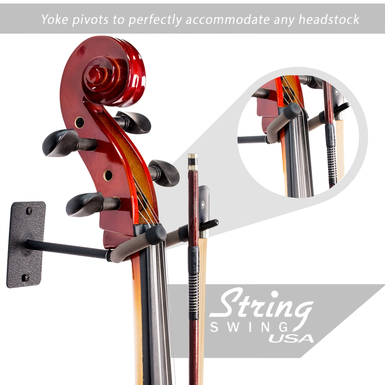 Wall Mounted Metal Cello Hanger