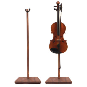 Handcrafted Solid Wood Violin/Viola Stand with Bow Holder