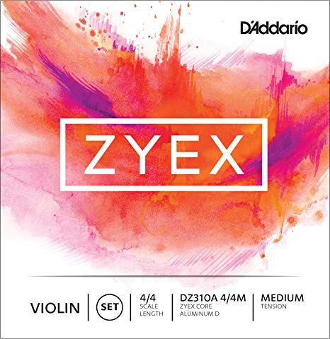 D'Addario Zyex Violin Silver - D - String