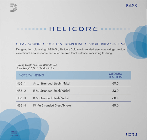 D'Addario Helicore Solo Bass String Set