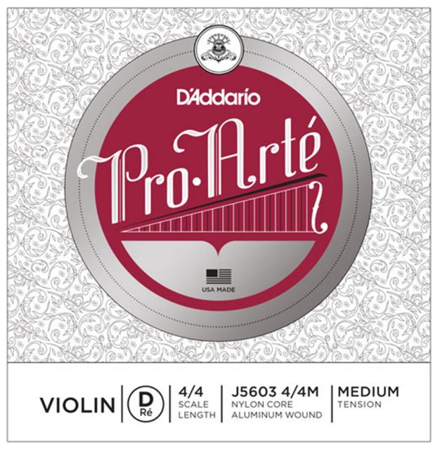 D'Addario Pro-Arte Violin Single Silver Wound D String